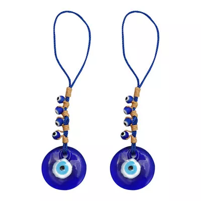 2pcs Hamsa Wall Decor Evil Eye Hanging Gifts Evil Eye Keychain Fengshui Ornament • $9.65