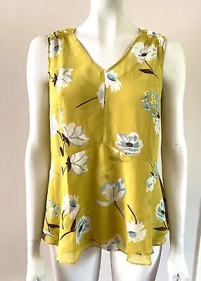 New Cabi Simone Dazzle 3782 Cami Lined Floral Print Peplum Tank Top Sz M • $9.99