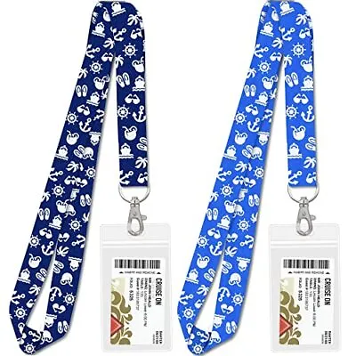 Cruise Lanyard Essentials For Ship Cards Cruise Lanyards With ID Holder 2 Pack • $22.32