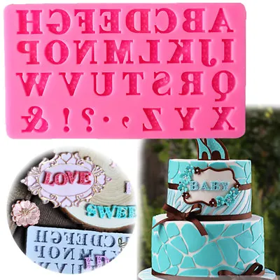 $4.73 • Buy Alphabet Letter Silicone Mould Biscuit Bake Cutter Fondant Cake Decoration Mold