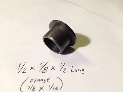 Nylon Flange Bushing New 1/2 Id X 5/8 Od X 1/2 Brass Bronze Bush Spacer Bearing • $3.95