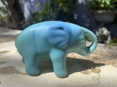 Rare Van Briggle Mini Elephant Teal Turquoise • $31