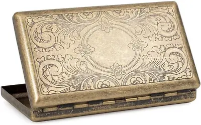 Retro Cigarette Case Victorian Style Metal Holder For Regular King And 100'S Si • $14.99