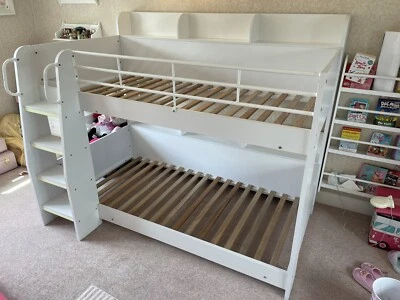£99.99 • Buy Julian Bowen Domino Stone White Matt Single Kids Bunk Beds