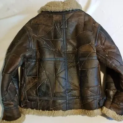 Avirex Shearling Coat Jacket Leather Patchwork Coat Jacket Visvim Men'S Size M  • $328.88