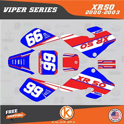 Graphics Kit For Honda XR50 (2000-2003) XR 50 Viper Series - Red Blue • $63.99