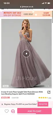 £60 • Buy JJ's House STUNNING Black A-Line V-neck Floor-Length Tulle Dress Size 12