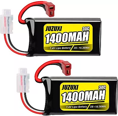 7.4V Lipo Battery 2S 1400mAh For SCX24 1/10 1/16 1/18 1/24 Scale RC Cars Racing • $37.04