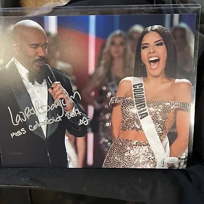 Laura Barjum Miss Universe Colombia 2017 Signed Picture With Inscriptions JSA • $229