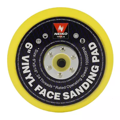 30262A 6  Sanding Pad With Vinyl PSA Backing 5/16” Arbor With 24 Thread Mounts • $12.03