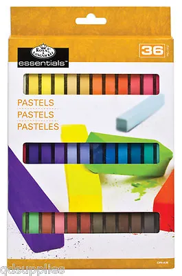 36 Artist Soft Square Pastels Pigment Colours Flesh & Landscape Tones Sketching • £6.99