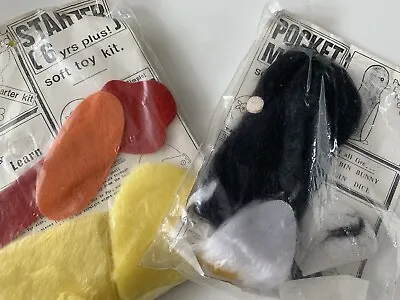 £7.50 • Buy Vintage Children's Pocket Money Soft Toy Kits. Sewing Pattern Animals.