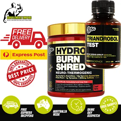 Body Science BSC HYDROXY BURN SHRED And TRIANDROBOL Test Booster STACK • $79.99