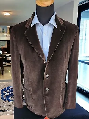 Luciano Barbera Blazer 42 L Velvet Three Roll Two Unstructured Vintage • $80.10