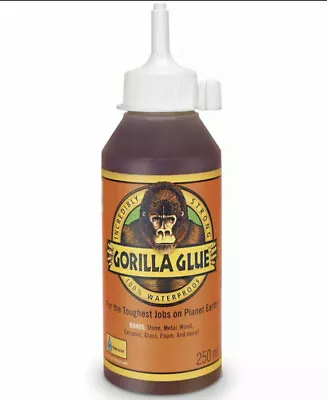 £8.99 • Buy Gorilla Glue Super Tough Waterproof Adhesive Glue All Purpose PU Bond 250ml