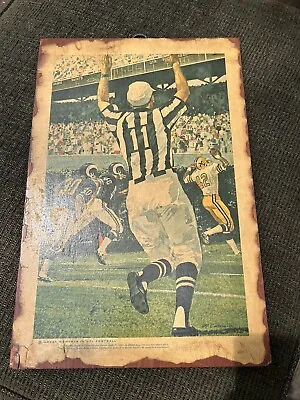 Merv Corning NFL Football Rams Vs Saints 1967 Decopage Art • $35