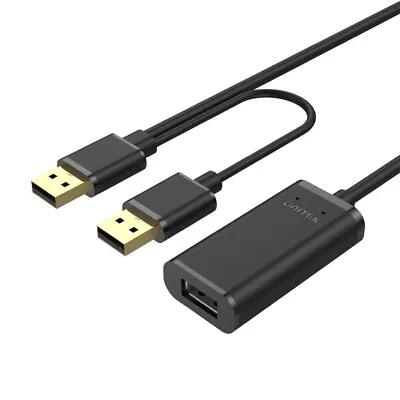 10M USB 2.0 Active Extension Cable Up To 480Mbps 2x USB-A Male Y-278 Unitek • $29.98