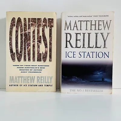 2 X Matthew Reilly Paperback Books:  Contest + Ice Station ~ Action Thriller • $21.50