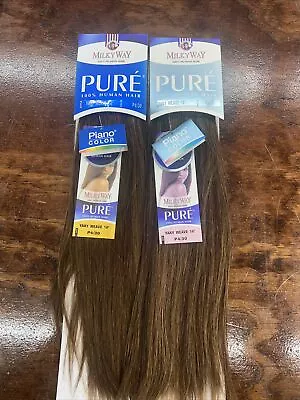 Milky Way PURE Human Hair Weave 2-packs Extension Yaky_14 _#p4/30 • $95