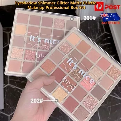 25 Colors Eyeshadow Shimmer Glitter Matte Palette Makeup Professional Box Set Au • $27.59