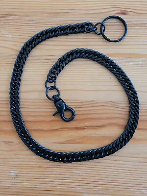 20   Black Heavy Duty Leash Metal Wallet Chain Biker Trucker Key Chain • $15.75