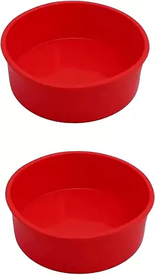 £11.98 • Buy 2pcs 6 Inch Silicone Cake Tins For Baking, Air Fryer Silicone Liner Cake Moulds