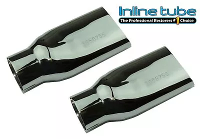 69-72 Chevelle Ss Ls5 Ls6 Ls3 Tail Pipe Chrome Dual Exhaust 2.5 Tip Tips Pair S • $59.95
