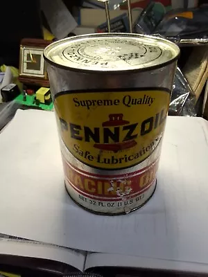 Vintage- Original  1960's NOS Pennzoil Racing Oil 1qt. 50W Motor Oil Can  Full • £17.52