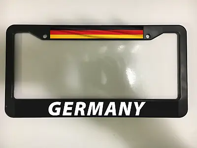 GERMANY GERMAN BERLIN DEUTSCHLAND HAMBURG MUNICH Black License Plate Frame NEW • $10.49