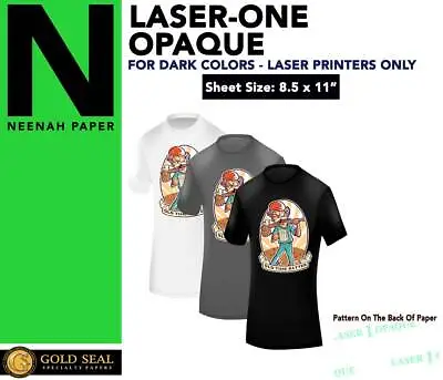 Laser 1 Opaque Dark Shirt Heat Press Machine Transfer Paper 8.5 X 11 -100 Sheets • $69.99