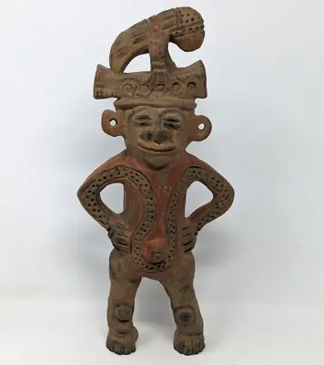 Pre Columbian Mayan Aztec Figural Man Clay Pottery Effigy Statue Figure HR21 • $189.99