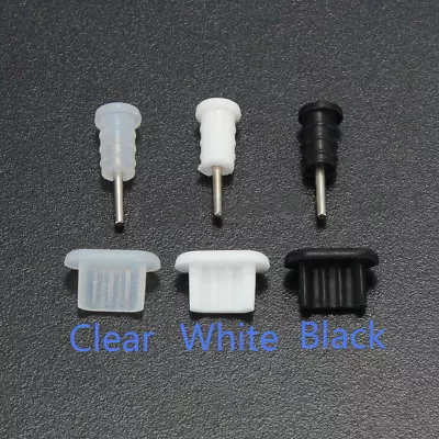 10x 3.5mm Earphone Jack And Micro USB Cell Phone Port Cover Cap Dust Protector • $1.89