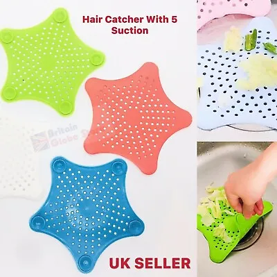 Bathroom Drain Hair Trap Catcher Shower Stopper Plug Sink Strainer Filter Bath • £4.90