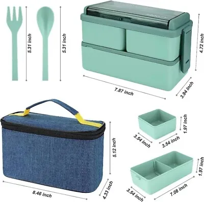 Premium Bento Lunch Box: Sealed Dropproof & Microwave Safe 1400ML Eco-friendly • $13.99