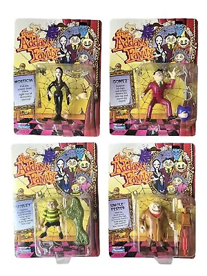 4 The Addams Family Action Figures Gomez Morticia Pugsley Uncle Fester 1992 New • $150