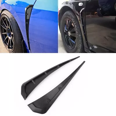 Universal Sport Black Soft Side Fender Vents Air Wing Cover Trim Car Accessories • $18.89