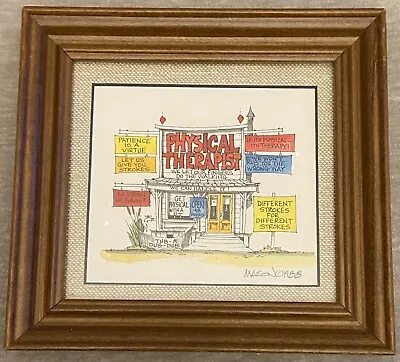 Michigan Artist Roger Mason Physical Therapist Print 1988 Signed Dated & Framed • $8