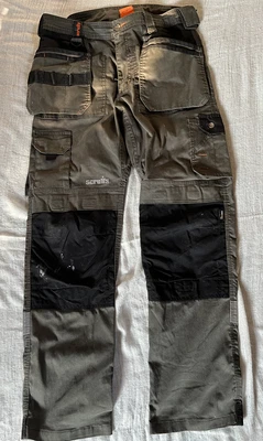 £15.99 • Buy Scruffs Trade Stretch Work Trousers Graphite And Black 34  W 32  L Regular