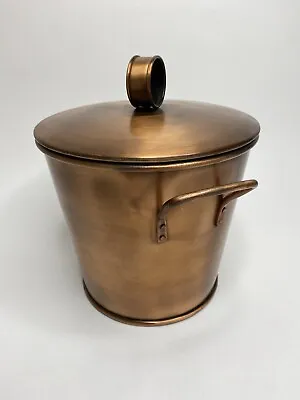 Pottery Barn Sienna Copper Ice Bucket •9”x10” *EUC • $29.95