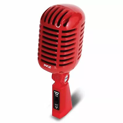 Pyle Pro PDMICR42R Classic Retro Vintage-Style Dynamic Vocal Microphone (Red) • $49.99