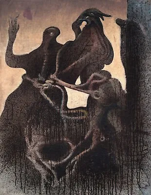 MAX ERNST Surrealism Painting Art Poster Or Canvas Print  Zoomorphic Couple  • $14.99