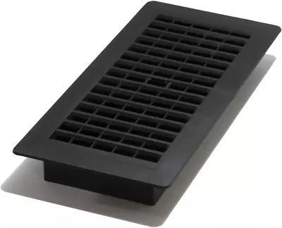 Floor Register Plastic Cover Vent 4 X 10 Black Solid Grid Construction Lattice • $9.69