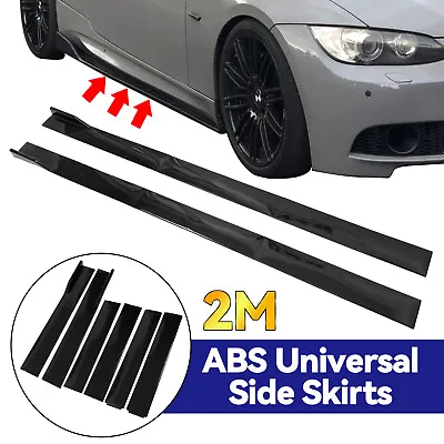 78.7'' Universal Black Car Side Skirt Extension Panel Splitter Spoiler Protector • $32.95