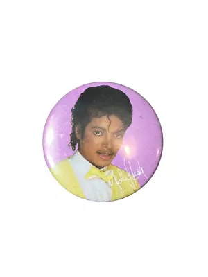 Michael Jackson Pin Button 1983 Vintage Pink Yellow Tux • $8