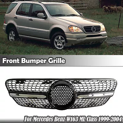 For 1999 2000 2001 2002-04 Mercedes Benz W163 ML Class Front Grille Grill Cover • $101.08