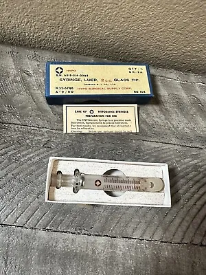 Vintage Hypo Surgical Supply Corp - Glass 2cc Luer Syringe W/ Box • $15