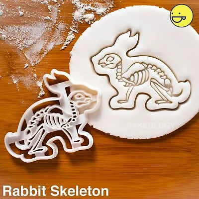Rabbit Skeleton Cookie Cutter |taxidermy Taxidermist Anatomy Halloween Bones Vet • £11.41