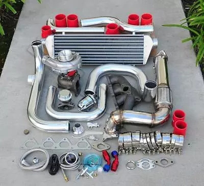 For Integra B18 Bolt-On Turbo Kit Polish Intercooler Pipe SQV Bov Red Coupler • $804.99