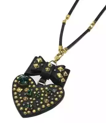 MiuMiu Necklace Heart Motif Women's Black • $129.54