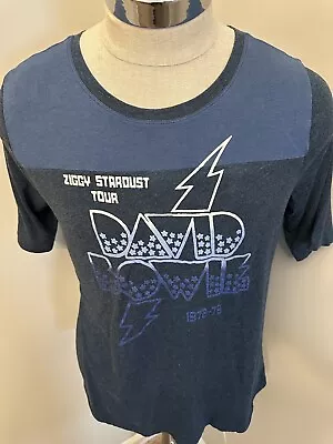 David Bowie Ziggy Stardust Tour Women's Ladies L Vintage Retro Lucky Brand Shirt • $25